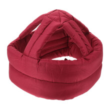 Dark Red Senior Protective Safety Non Rigid Padded Headgear