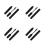 8Pcs Black Temporary Beard Color for Men with Eyebrow Brush Quick Dye 10