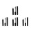 8Pcs Black Temporary Beard Color for Men with Eyebrow Brush Quick Dye 6