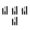 8Pcs Black Temporary Beard Color for Men with Eyebrow Brush Quick Dye 4