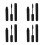 8Pcs Black Temporary Beard Color for Men with Eyebrow Brush Quick Dye 7