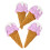 12Pcs Durable Resin Ice Cream Cone Ornaments Multi Color Display Props 2