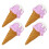 12Pcs Durable Resin Ice Cream Cone Ornaments Multi Color Display Props 1