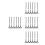 24Pcs Black Cycling Handlebar Flagpole Strong Hardness Wind Resistant 8