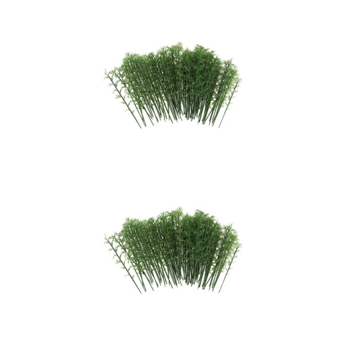 200Pcs Plastic Bamboo Trees Model Green for Sand Table and Landscape 1