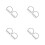 8Pcs Stainless Belt Buckles Durable Silver D Ring for Scuba 4