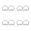 8Pcs Stainless Belt Buckles Durable Silver D Ring for Scuba 10