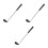 3Pcs Portable Black Golf Putter Tool Kids Training Outdoor Set 7