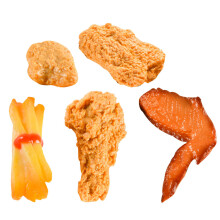 25Pcs Lifelike Fake Food Models Small Fried Snacks Decorative Display
