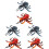6Pcs Realistic Crab Models Plastic Marine Animal Decor Educational Toy 2