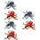 6Pcs Realistic Crab Models Plastic Marine Animal Decor Educational Toy 7