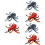 6Pcs Realistic Crab Models Plastic Marine Animal Decor Educational Toy 6