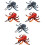 6Pcs Realistic Crab Models Plastic Marine Animal Decor Educational Toy 3