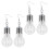 4Pairs Plastic Lamp Bulb Earrings Party Drop Dangle Ear Pendants White 10