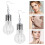 4Pairs Plastic Lamp Bulb Earrings Party Drop Dangle Ear Pendants White 11