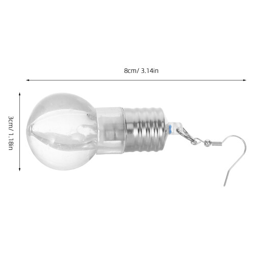 4Pairs Plastic Lamp Bulb Earrings Party Drop Dangle Ear Pendants White 2