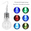 4Pairs Plastic Lamp Bulb Earrings Party Drop Dangle Ear Pendants White 9