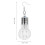 4Pairs Plastic Lamp Bulb Earrings Party Drop Dangle Ear Pendants White 2