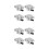 8Pcs Silver Linear Fixed Seat Rail Support Shaft for Printer Use 9