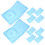 40Pcs Sky-Blue Plastic Disc Holder Case for Cd Dvd Storage and Travel 3