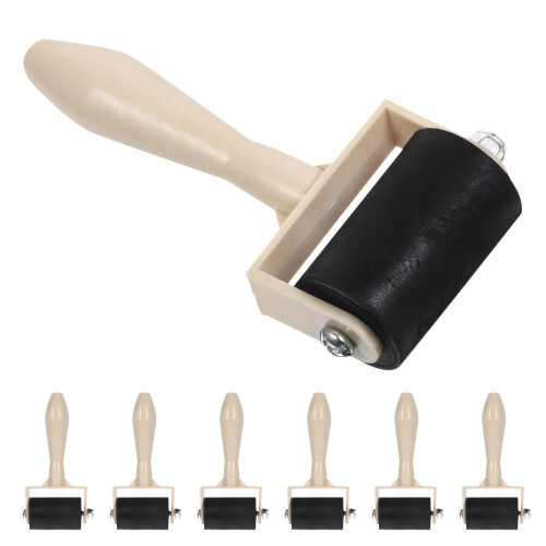 21Pc Manual Rubber Rollers for Smooth Ink Coverage in Printmaking