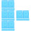 40Pcs Sky-Blue Plastic Disc Holder Case for Cd Dvd Storage and Travel 9