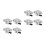 8Pcs Silver Linear Fixed Seat Rail Support Shaft for Printer Use 7