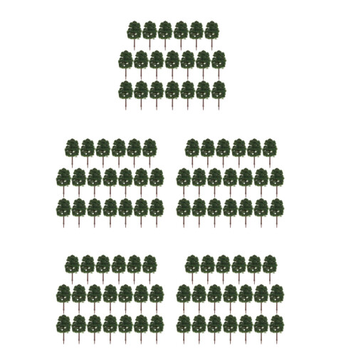 100Pcs Realistic Plastic Model Trees Green for Train Layouts Home Use 2
