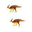 2Pcs Creative Plastic Parasaurolophus Dinosaur Model Home Ornament 6