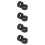 8Pcs Rubber Microscope Eye Guards Black Replaceable Eyepiece Covers 10