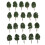 100Pcs Realistic Plastic Model Trees Green for Train Layouts Home Use 2