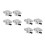 8Pcs Silver Linear Fixed Seat Rail Support Shaft for Printer Use 8