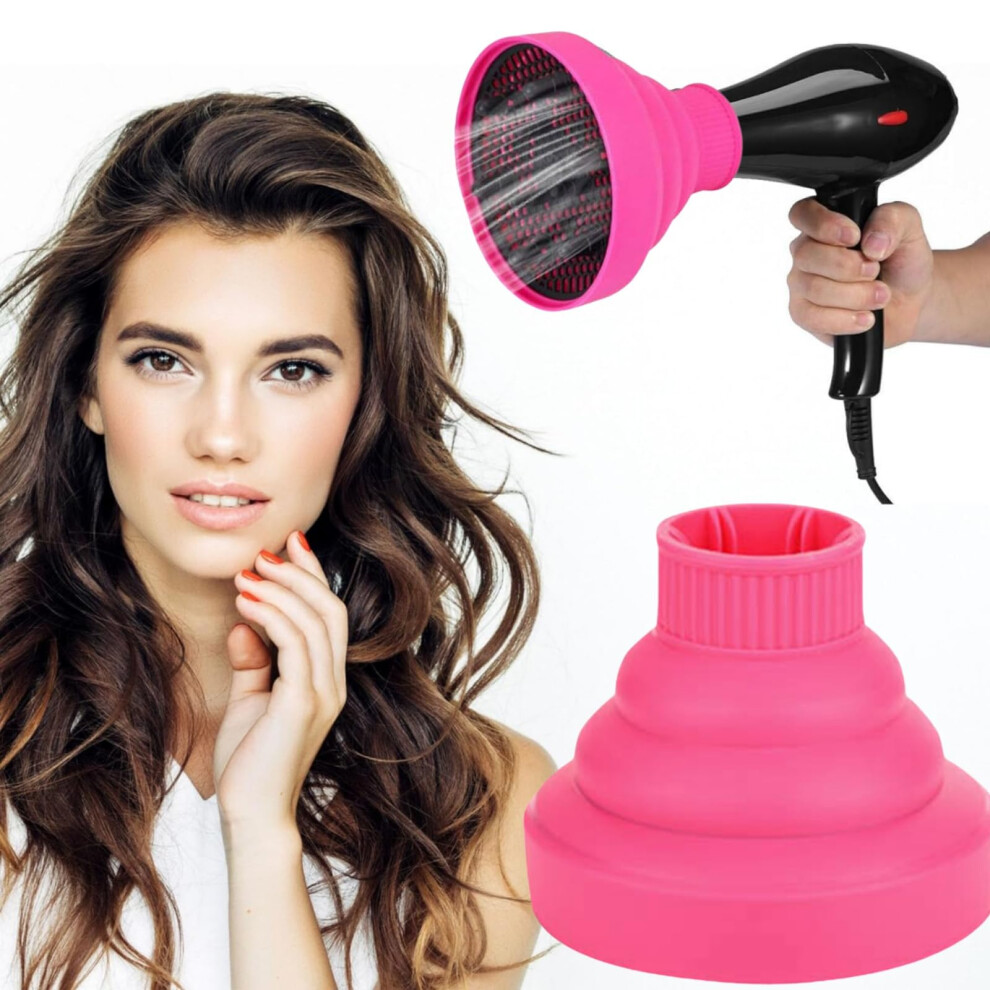 Hair Dryer Diffuser Silicone Foldable Design for Curly Hair Even Heat Distribution Travel Friendly