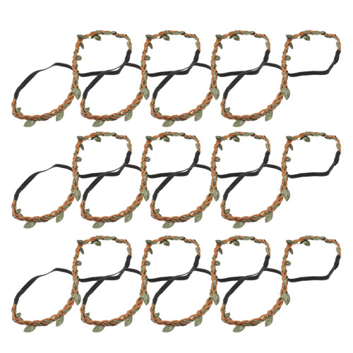 60Pcs Multi Color Woven Wreath Headpiece Durable Leaf Hair Accessory 2