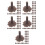 500Pcs Lightweight Brown Plastic Model Tree Feet for Diorama Crafts 6