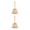 2Pcs Solid Brass Call Bells Golden Handheld Loud Dinner Service Bells 9