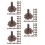 500Pcs Lightweight Brown Plastic Model Tree Feet for Diorama Crafts 9