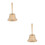 2Pcs Solid Brass Call Bells Golden Handheld Loud Dinner Service Bells 6