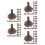500Pcs Lightweight Brown Plastic Model Tree Feet for Diorama Crafts 8