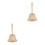 2Pcs Solid Brass Call Bells Golden Handheld Loud Dinner Service Bells 5
