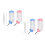 4Pcs Blue Pet Feeding Tool Leakproof Hanging Water Bottle for Hamsters 5