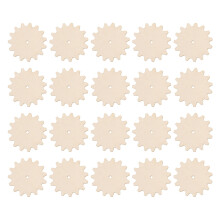 40Pcs DIY Wood Chip Decoration Khaki Wooden Craft for Kids