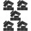 50Pcs Black Sliding Window Security Locks Plastic Child Proof Bars 9