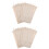 20Pcs Lightweight Drawstring Straw Holder Bag Cotton Linen Beige Pouch 7