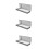 3Pcs Black Water Transfer Nail Case Plastic Sponge Holder for Stickers 3