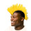 2Pcs Durable Yellow Mohawk Wig Adhesive Cockscomb Headdress 2