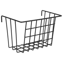 3Pcs Dormitory Bedside Hanging Basket Metal Storage Organizer Black