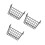 3Pcs Dormitory Bedside Hanging Basket Metal Storage Organizer Black 5