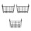 3Pcs Dormitory Bedside Hanging Basket Metal Storage Organizer Black 9