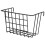 3Pcs Dormitory Bedside Hanging Basket Metal Storage Organizer Black 3